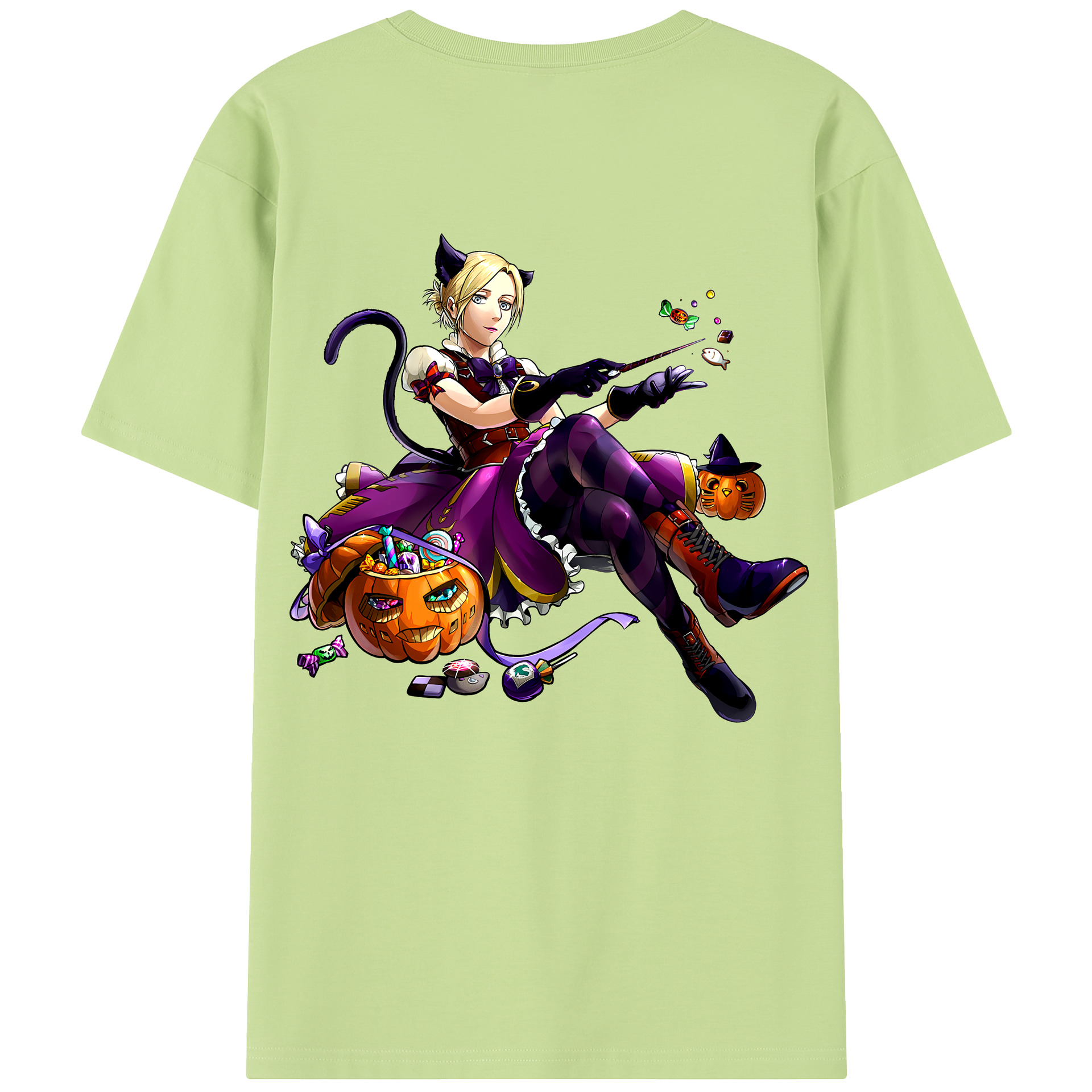 （画像用） 進撃の巨人 アニ・レオンハート Attack on Titan Annie Leonhart 綿100％半袖Tシャツ（背面プリント）